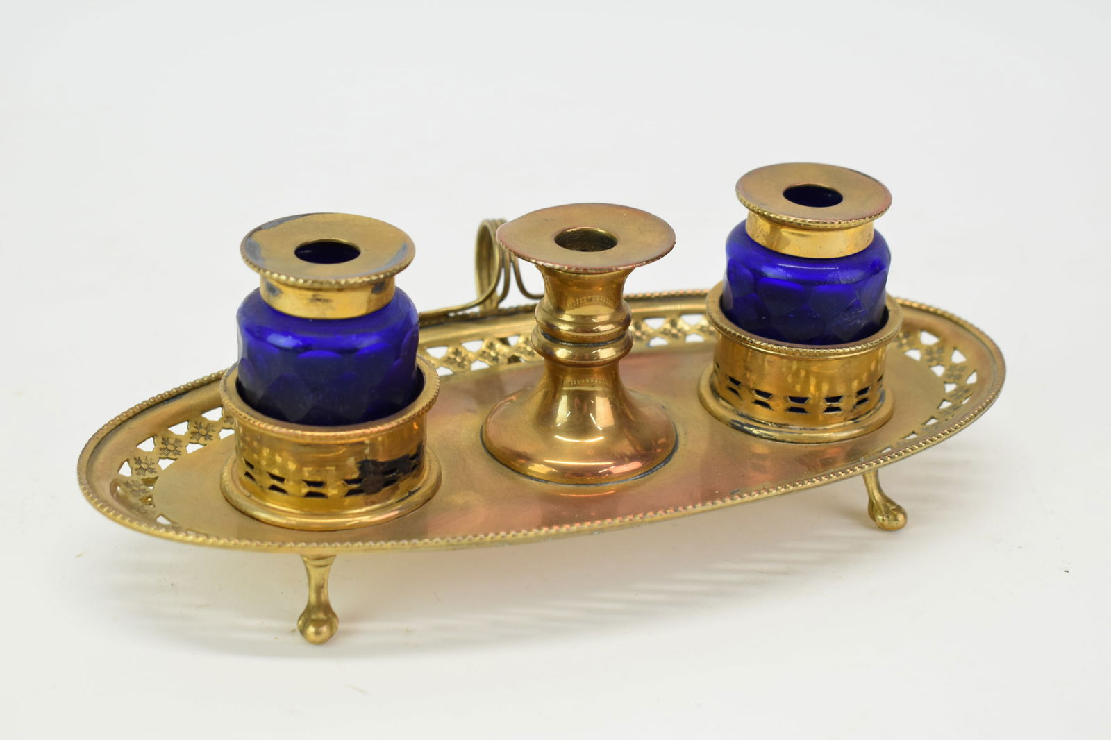 English Silver Plate Inkwell Standish (1 of 6)