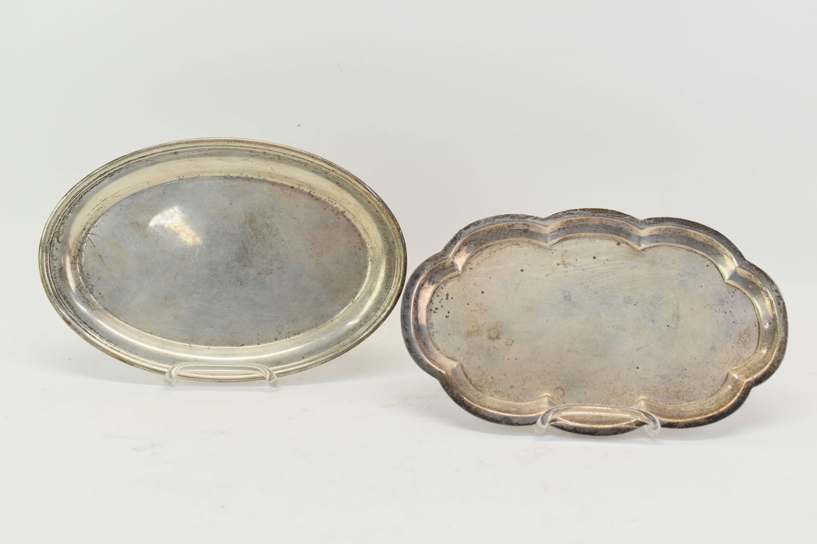 Two Small Sterling Silver Serving Trays (1 of 7)
