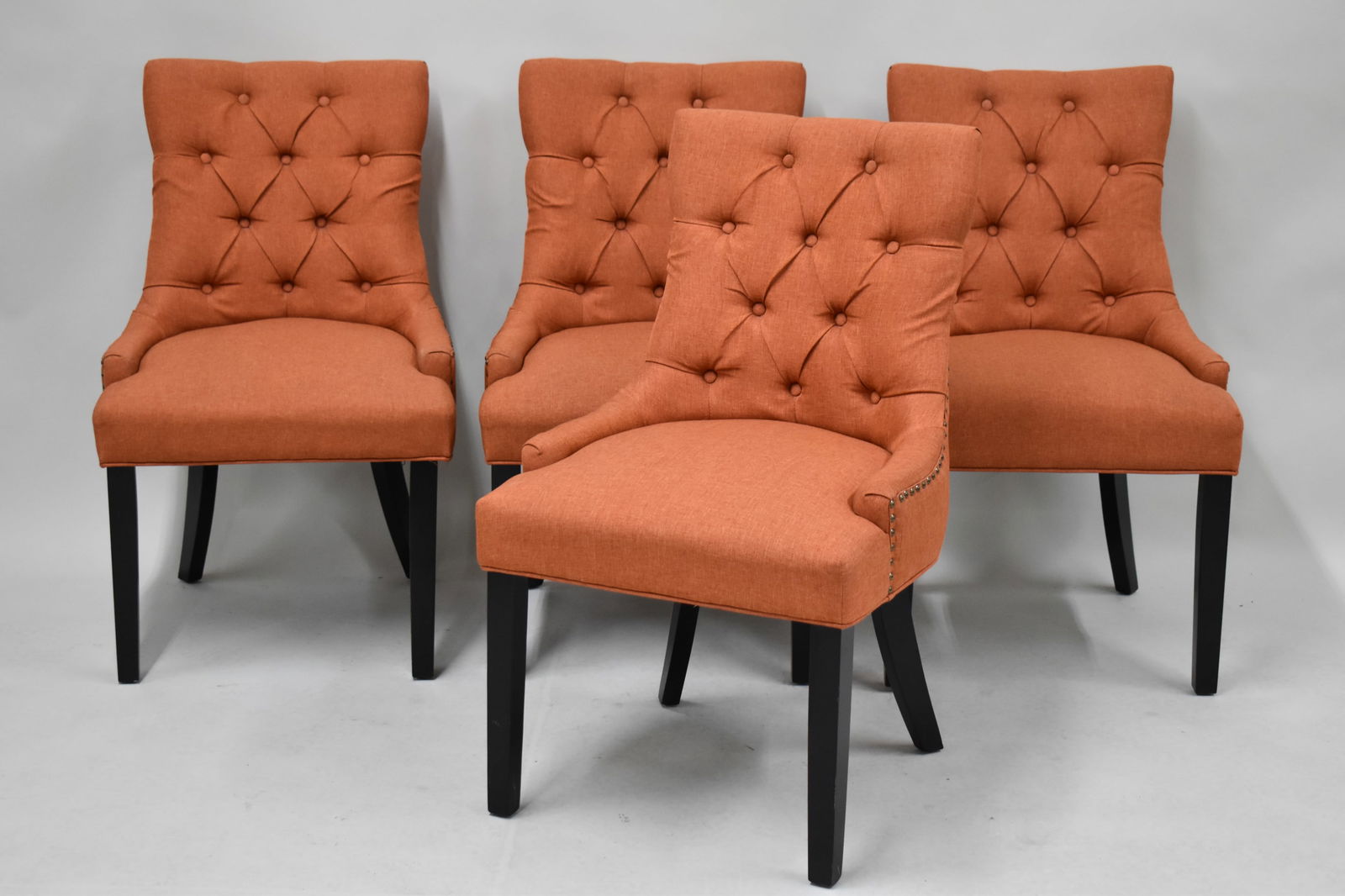 Set of Four Tufted Back Modern Side Chairs (1 of 9)