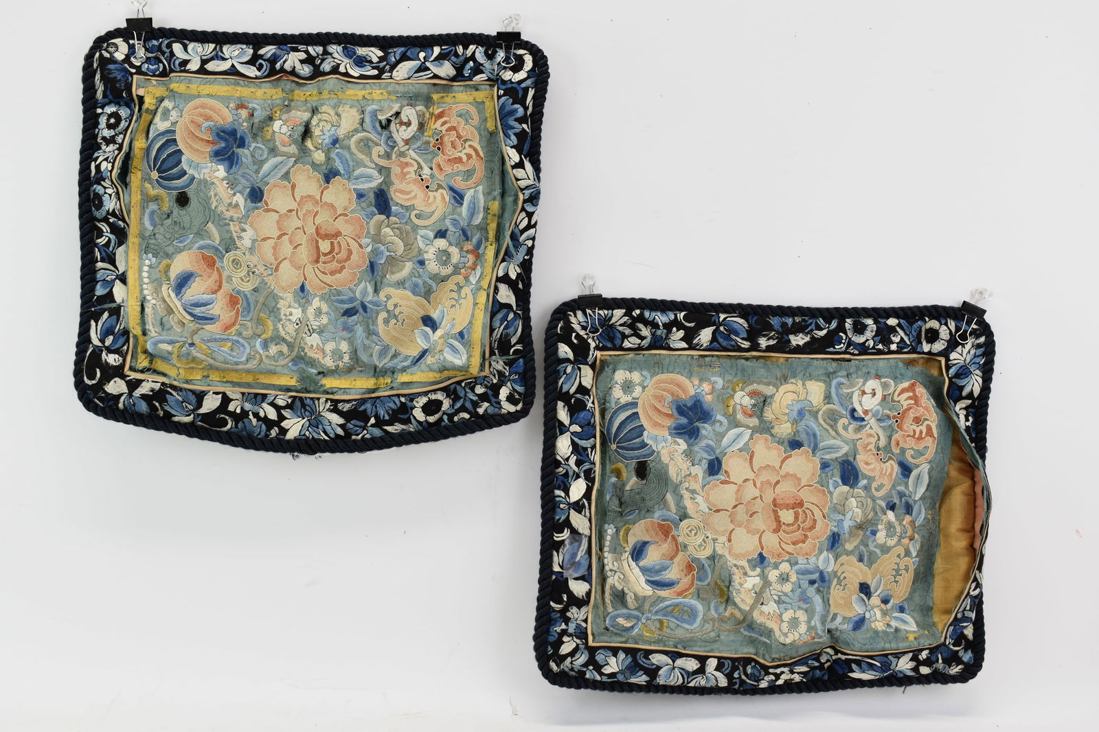 Two Chinese Silk Pillow Case Covers (1 of 13)