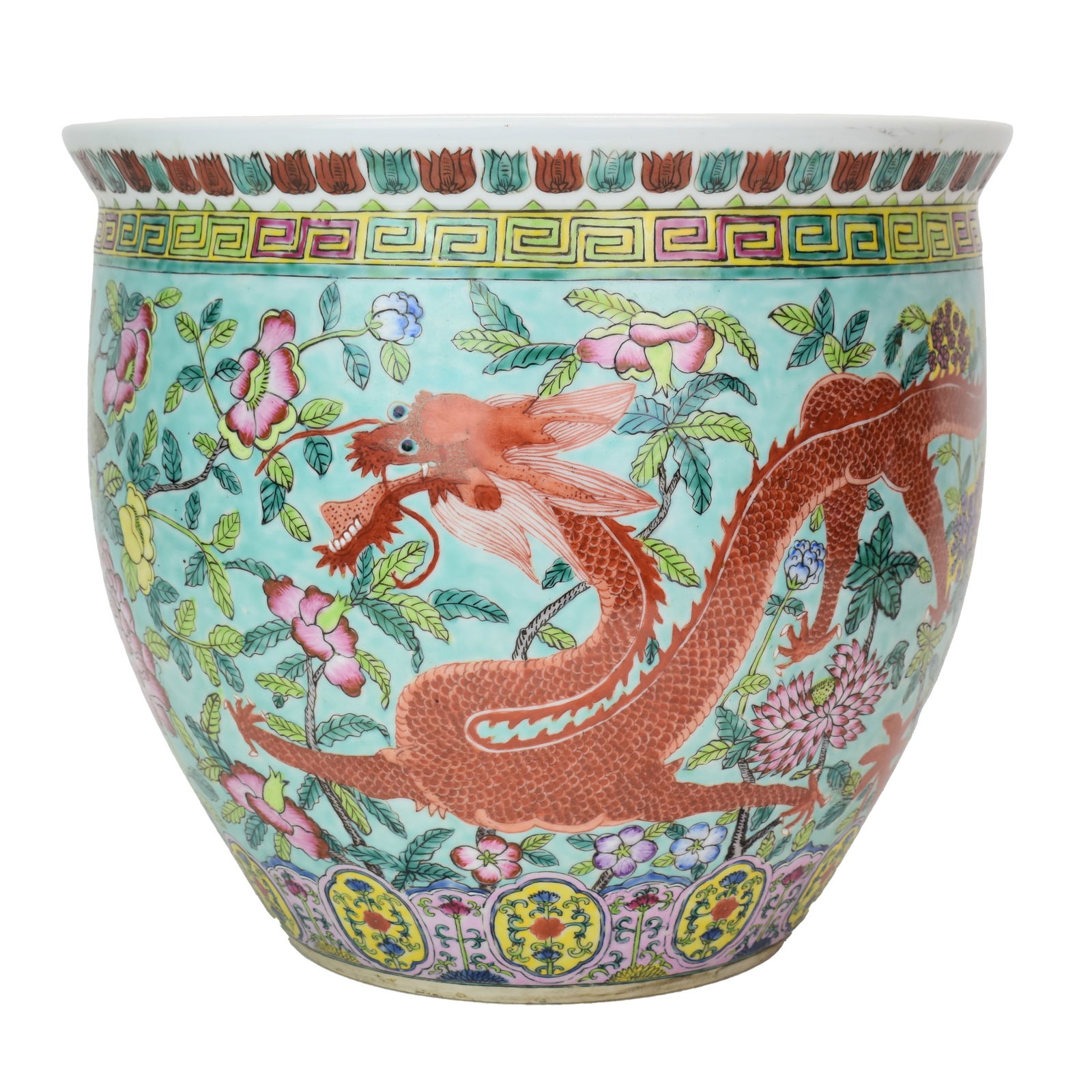 Chinese Dragon-Decorated Porcelain Fish Bowl (1 of 9)