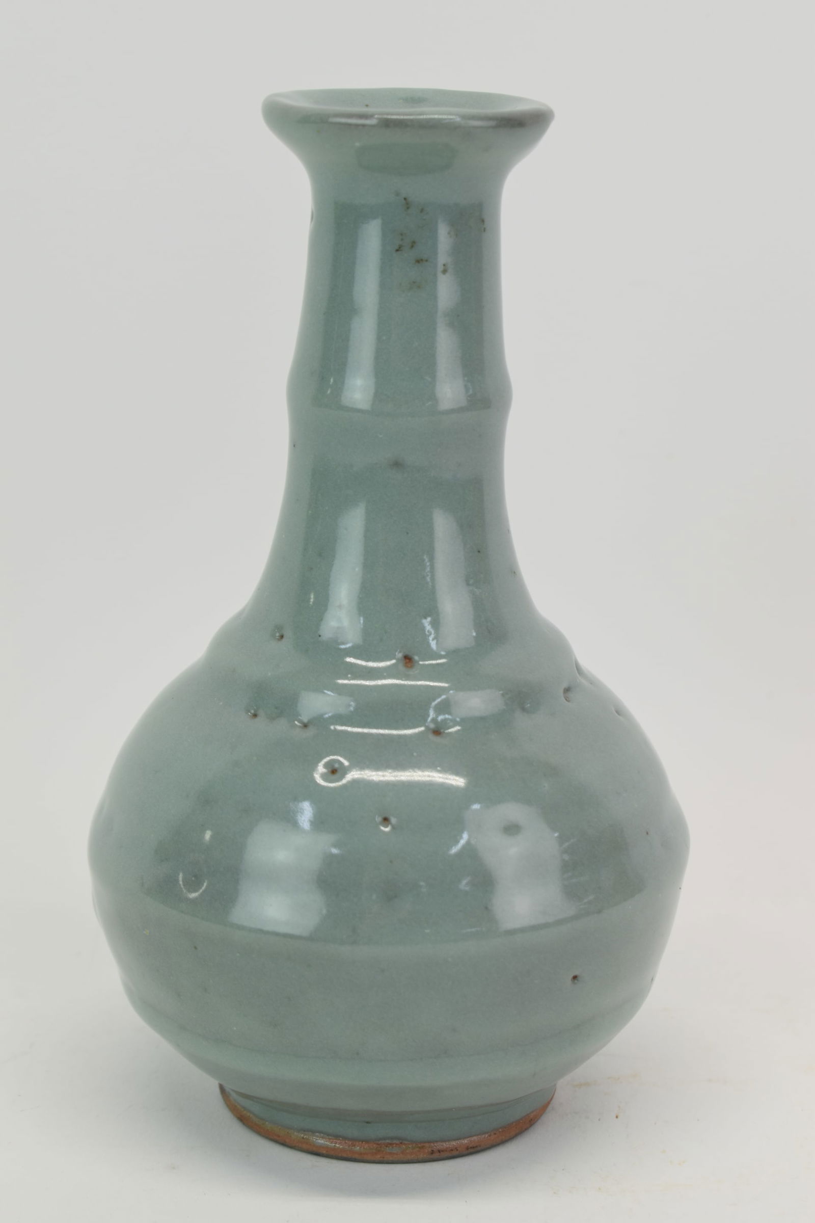 Asian Celadon Glazed Long Neck Vase (1 of 8)