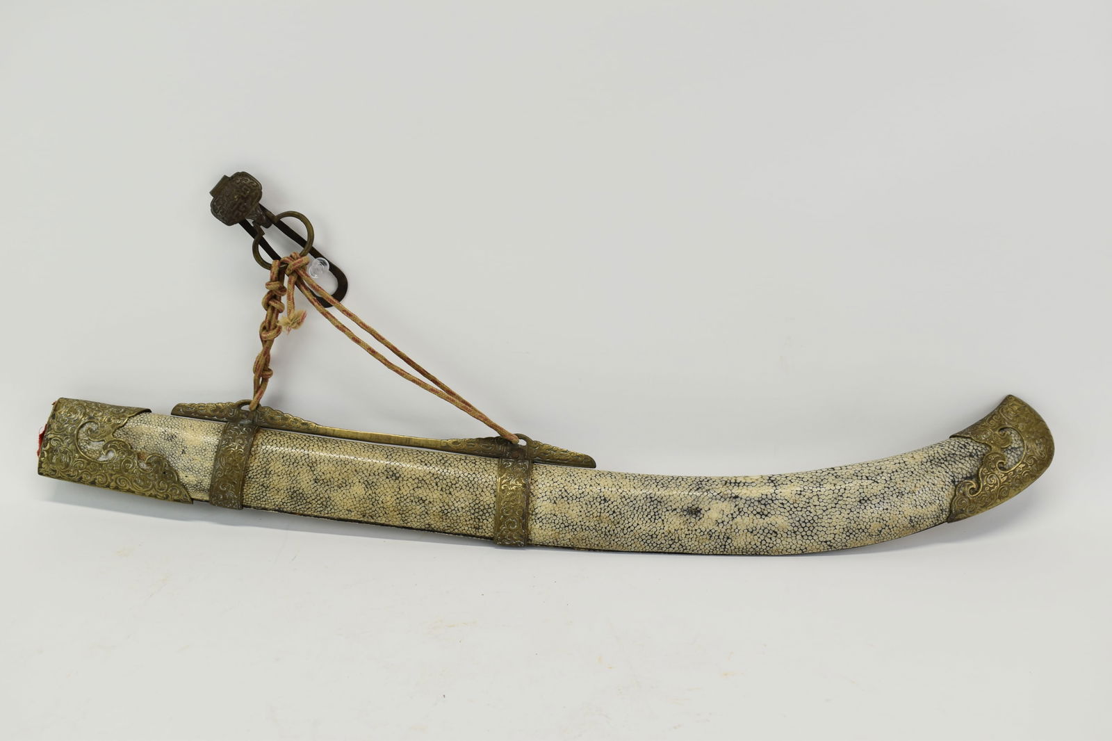 Asian Shagreen Sword Scabbard Sheath. (1 of 9)