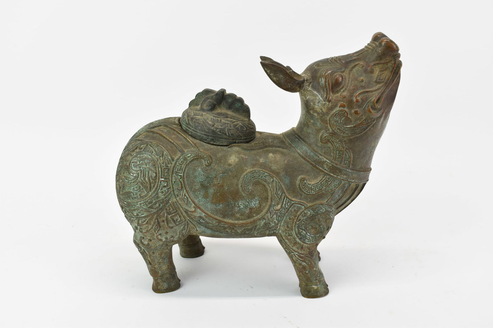 Archaistic Chinese Bronze Tapir-Form Censer (1 of 10)