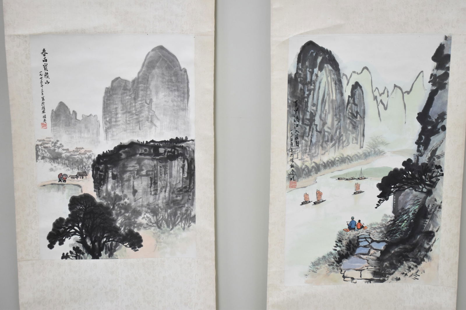 Two Vintage Asian Scrolls (1 of 6)