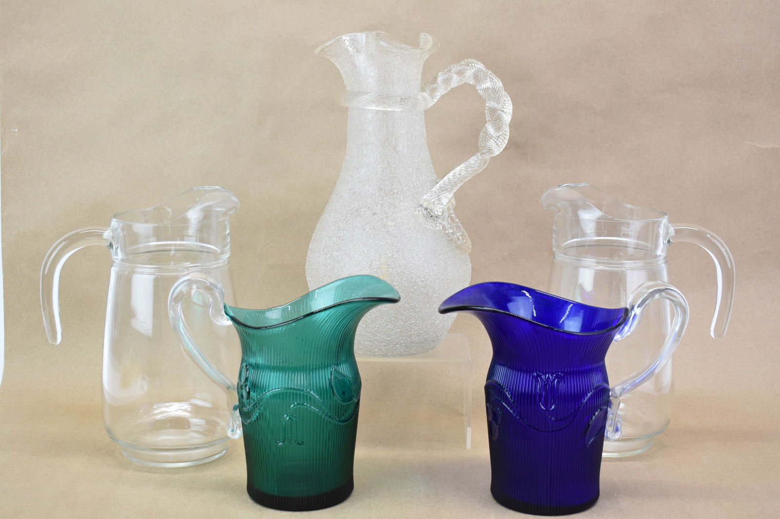 Antique Overshot Glass Champagne Pitcher (1 of 11)