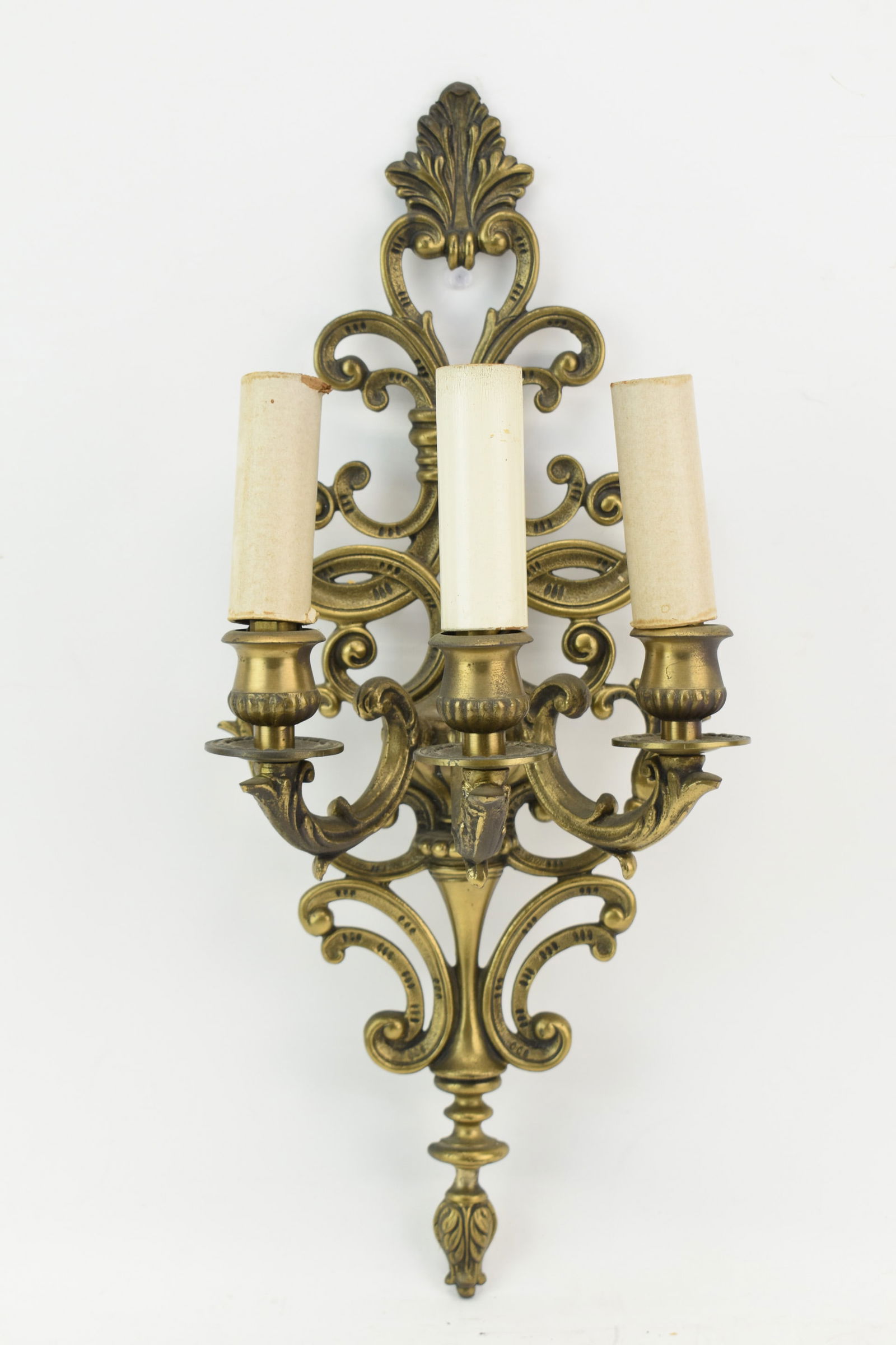 Vintage Bronze Three Light Wall Sconce (1 of 7)