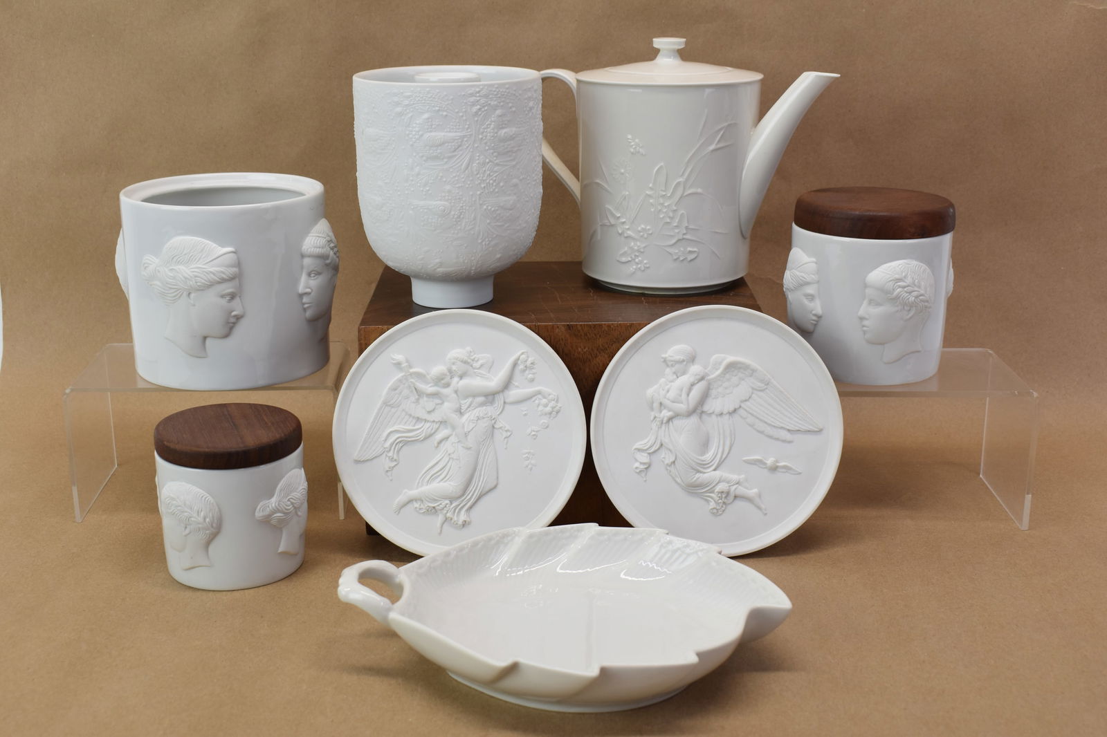 Two Royal Copenhagen White Porcelain Plaques (1 of 12)