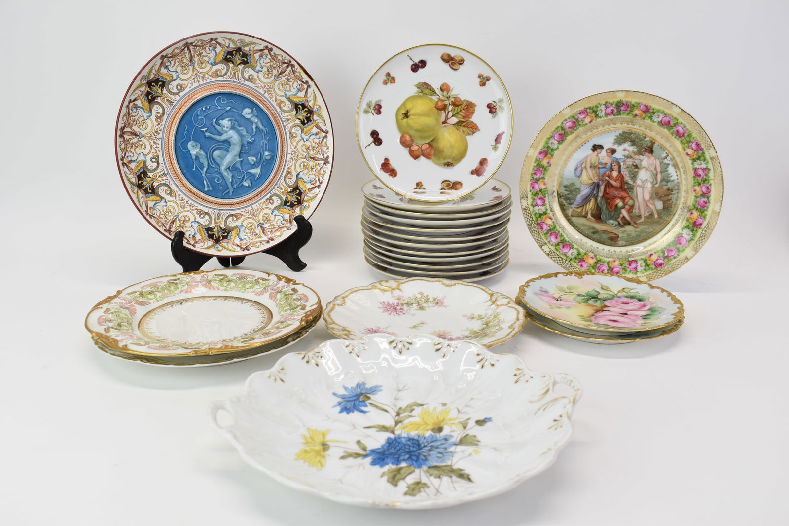 Group of Assorted Hand Decorated Porcelain Plates (1 of 16)