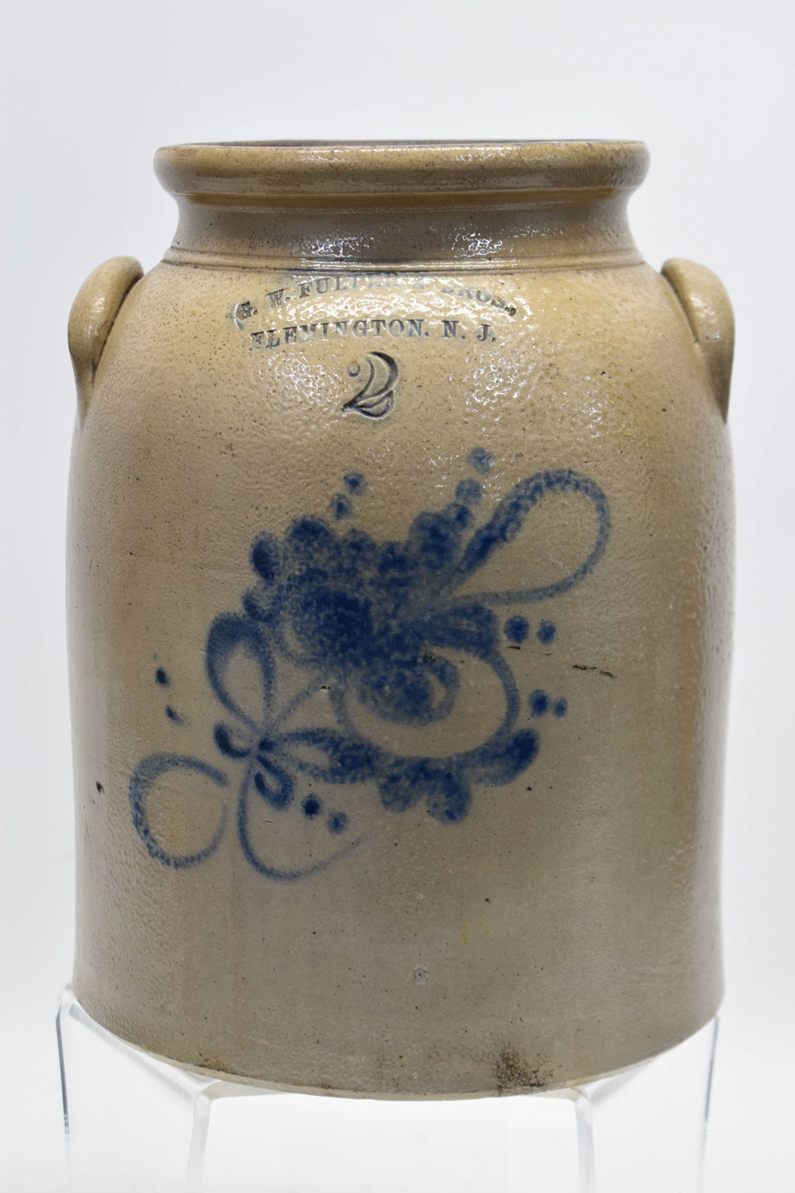 Antique G. W. Fulper & Sons Stoneware Crock (1 of 10)