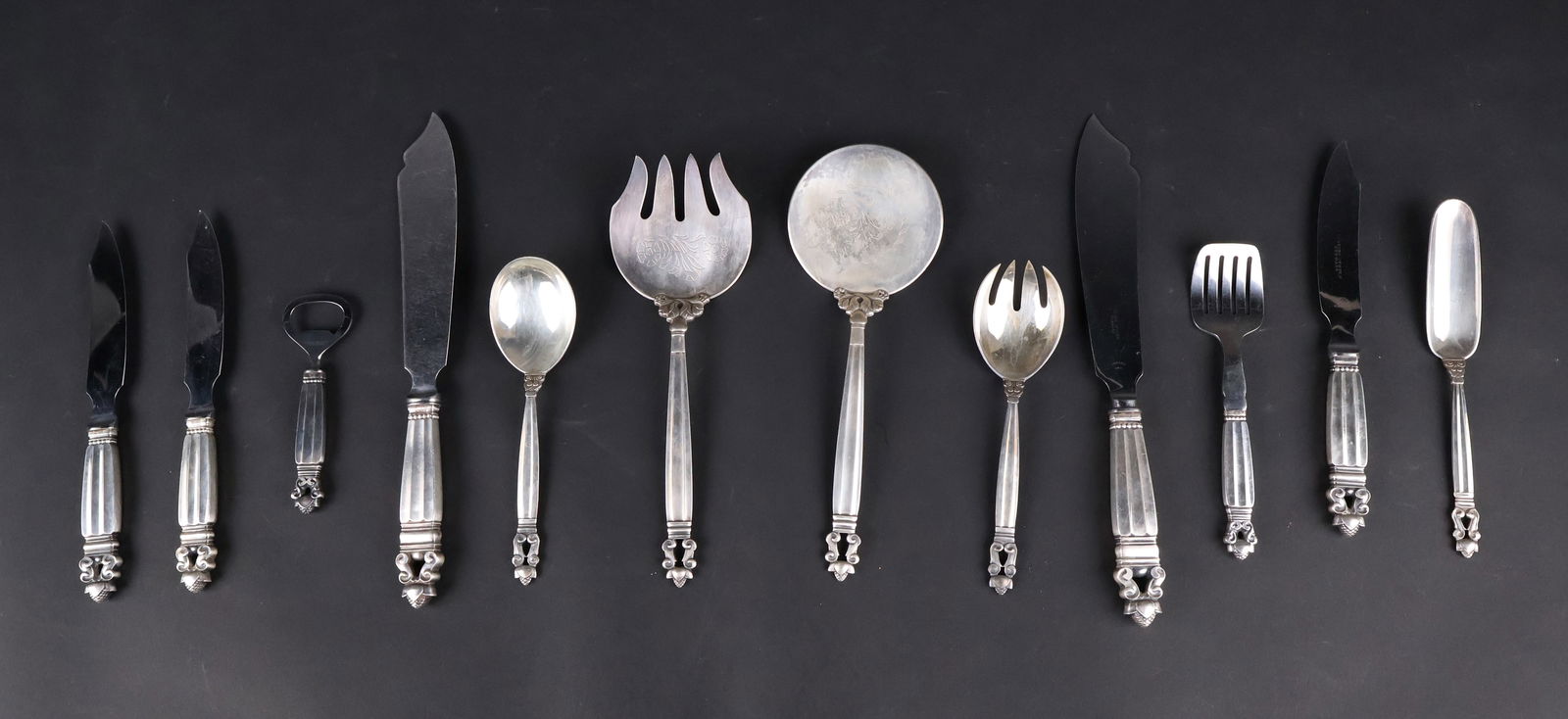 Georg Jensen Sterling Silver Acorn Pattern Serving Items (1 of 9)