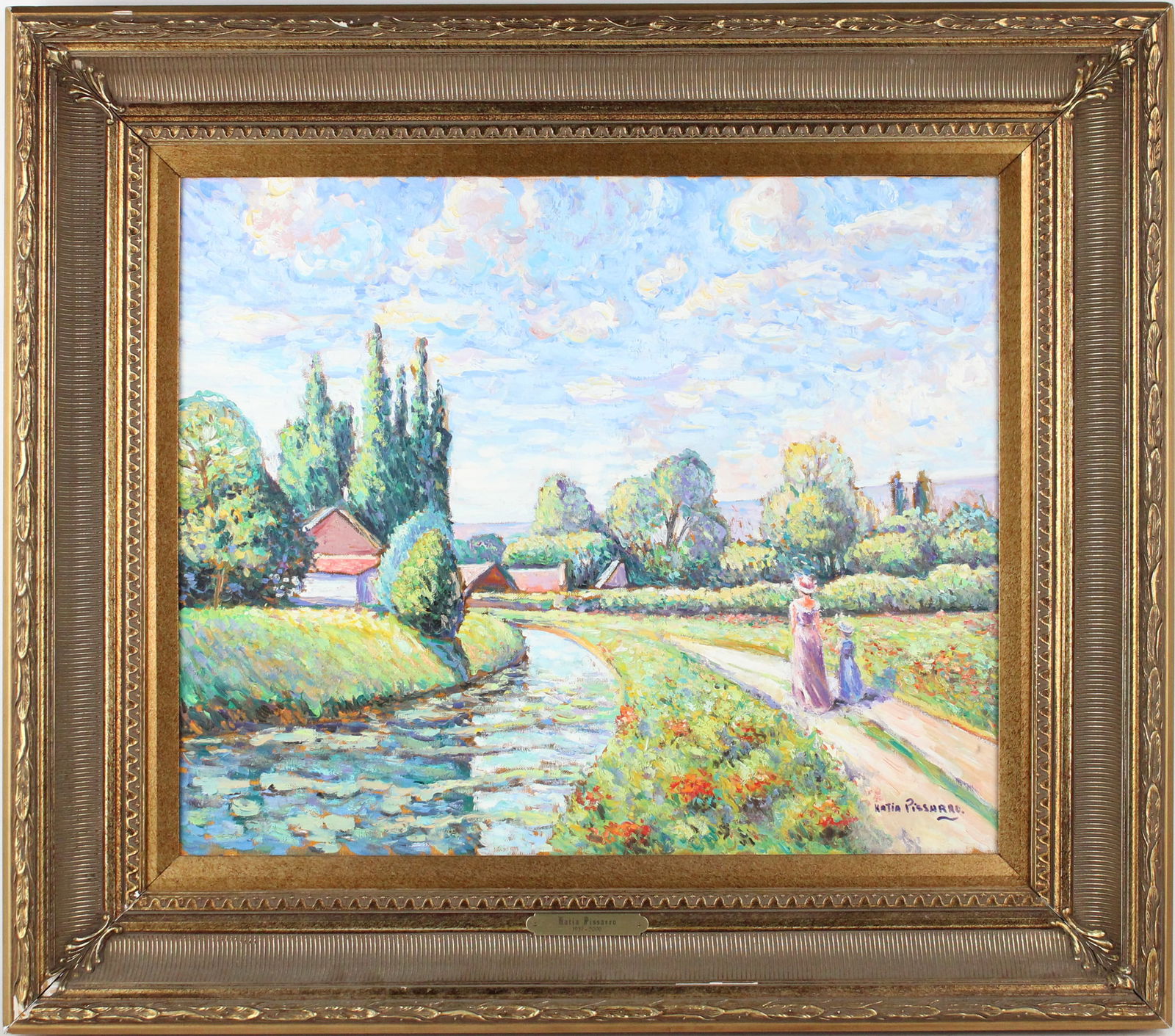 Katia Pissarro, 1936-2001, La Vere en Normandie, Oil on Canvas (1 of 7)
