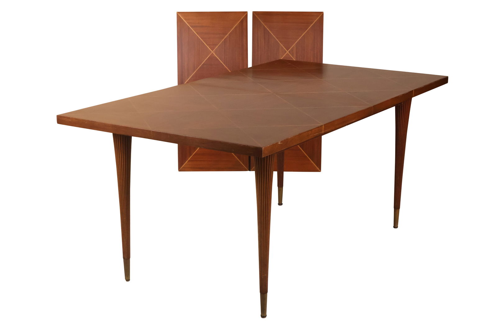 Mid-Century Modern Tommi Partzinger Tagged Extension Dining Table: Mid-Century Modern Tommi Partzinger Tagged Extension Dining TableBears partial label "Charak Modern" with two leaves.39"h x 5'8"l (closed) x 38"d