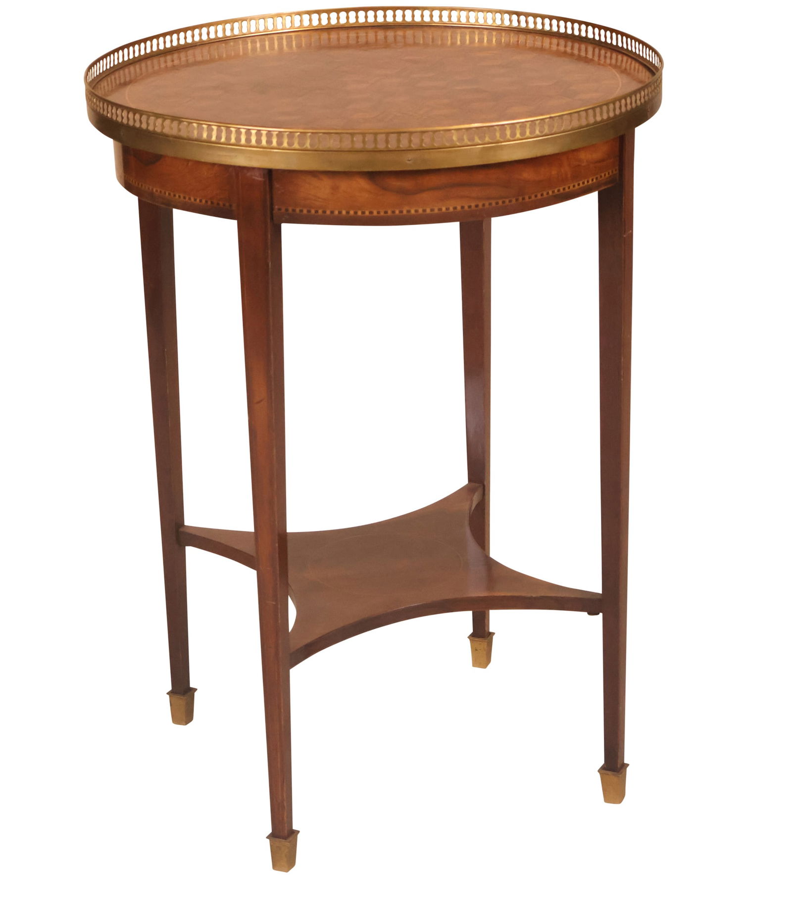 Louis XVI Style Parquetry Inlaid Gueridon (1 of 8)