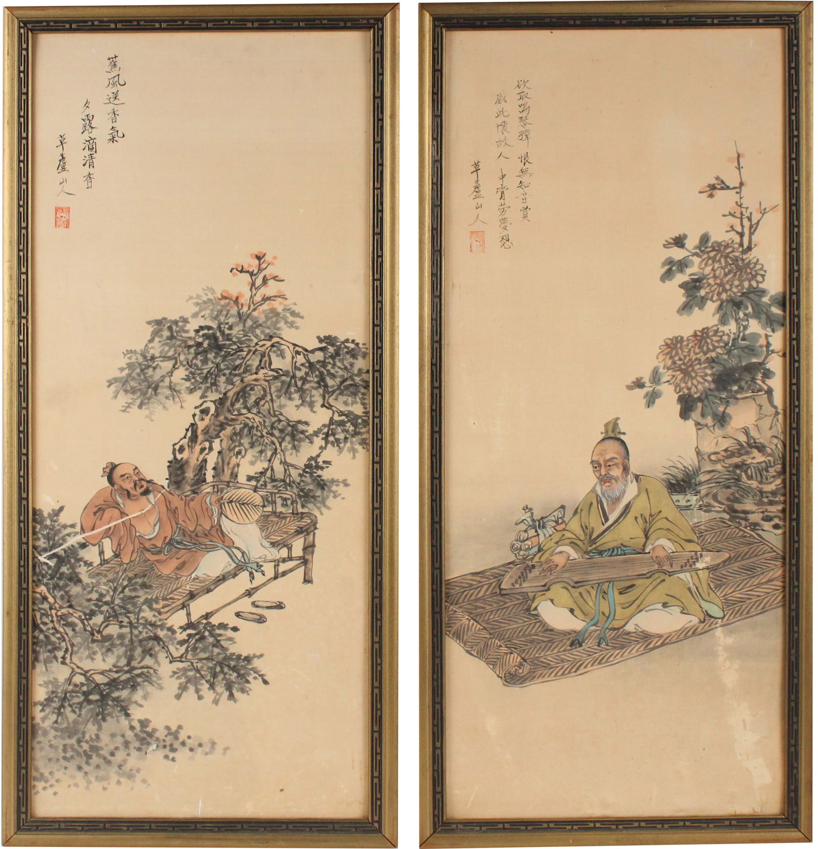 Three Chinese Watercolors on Silk (1 of 18)