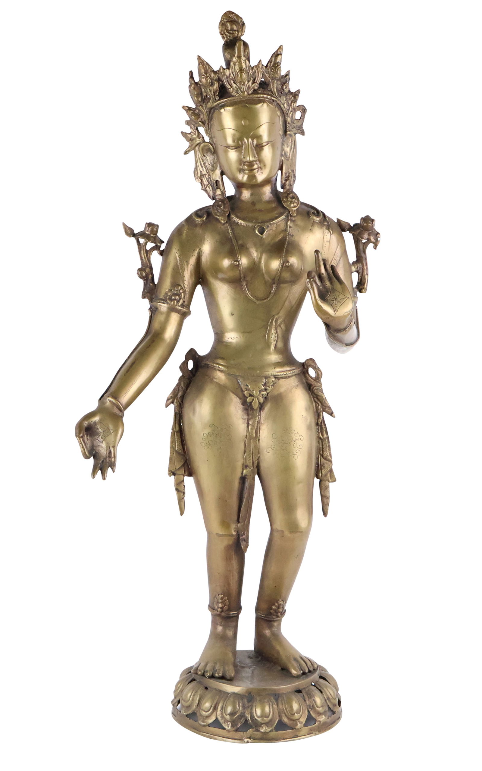 Southeast Asian Gilt Bronze Buddhist Deity (1 of 15)