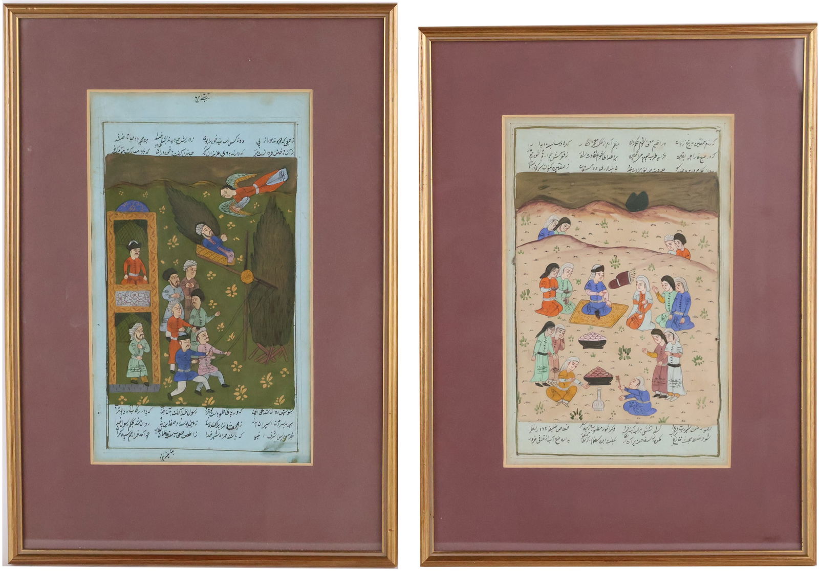 Vintage Indo Persian Mughal Painting with Manuscript Poem (1 of 8)