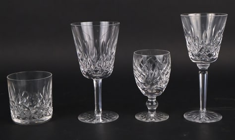 Assembled Group of Waterford Lismore Crystal Stemware