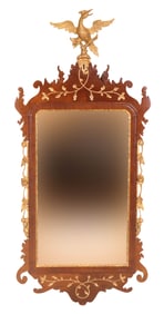 George III Parcel-Gilt Mahogany Mirror