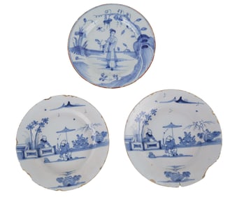 Delft Tin Glazed Earthenware Plates