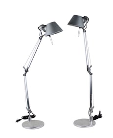 Pair De Lucchi & Fassina for Artemide, Tolomeo Adjustable Table Lamps