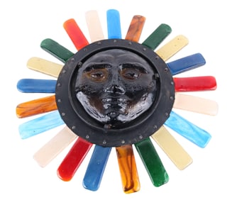 Modernist Glass Sun Wall Lamp