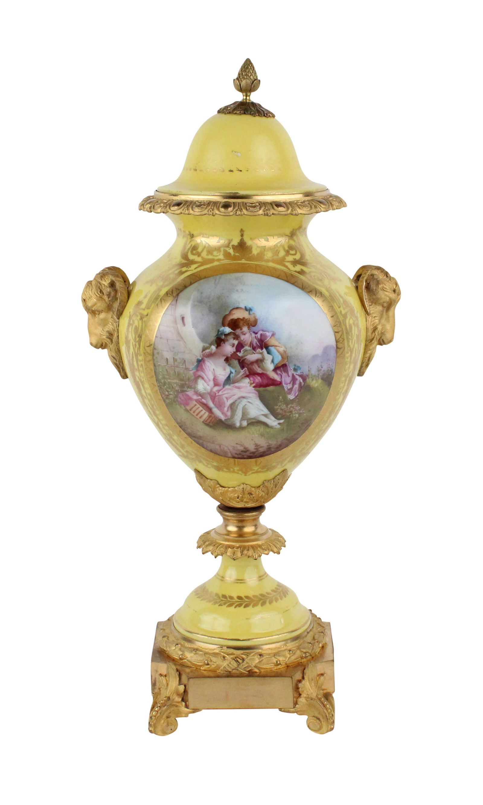 Sevres Ormolu-Mounted and Hand-Painted Porcelain Urn (1 of 11)