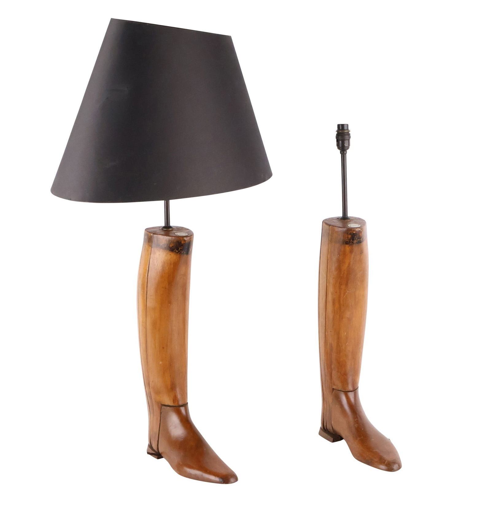 Pair of Tom Hill Boot Forms, Fitted as Lamps (1 of 16)