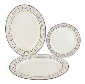 Three Wedgwood Creamware Platters