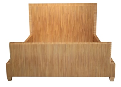 After Jean Michel Frank, Straw Marquetry Bedstead