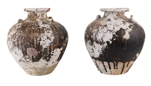Two Chinese Shipwreck Storage Jars
