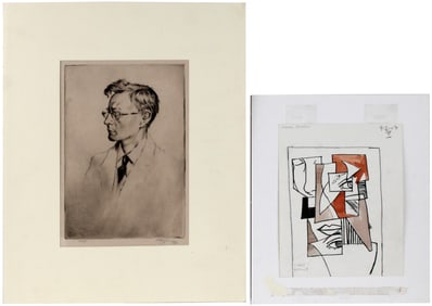 Tavik Simon, Czech 1877-1942, Rudolf Ruzicka, Drypoint