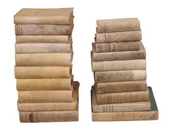 Group of Assorted Leather Bound Books