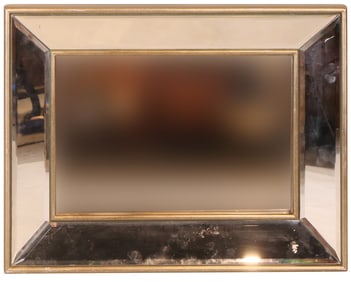 Modern Silver Gilt and Mirror Framed Mirror