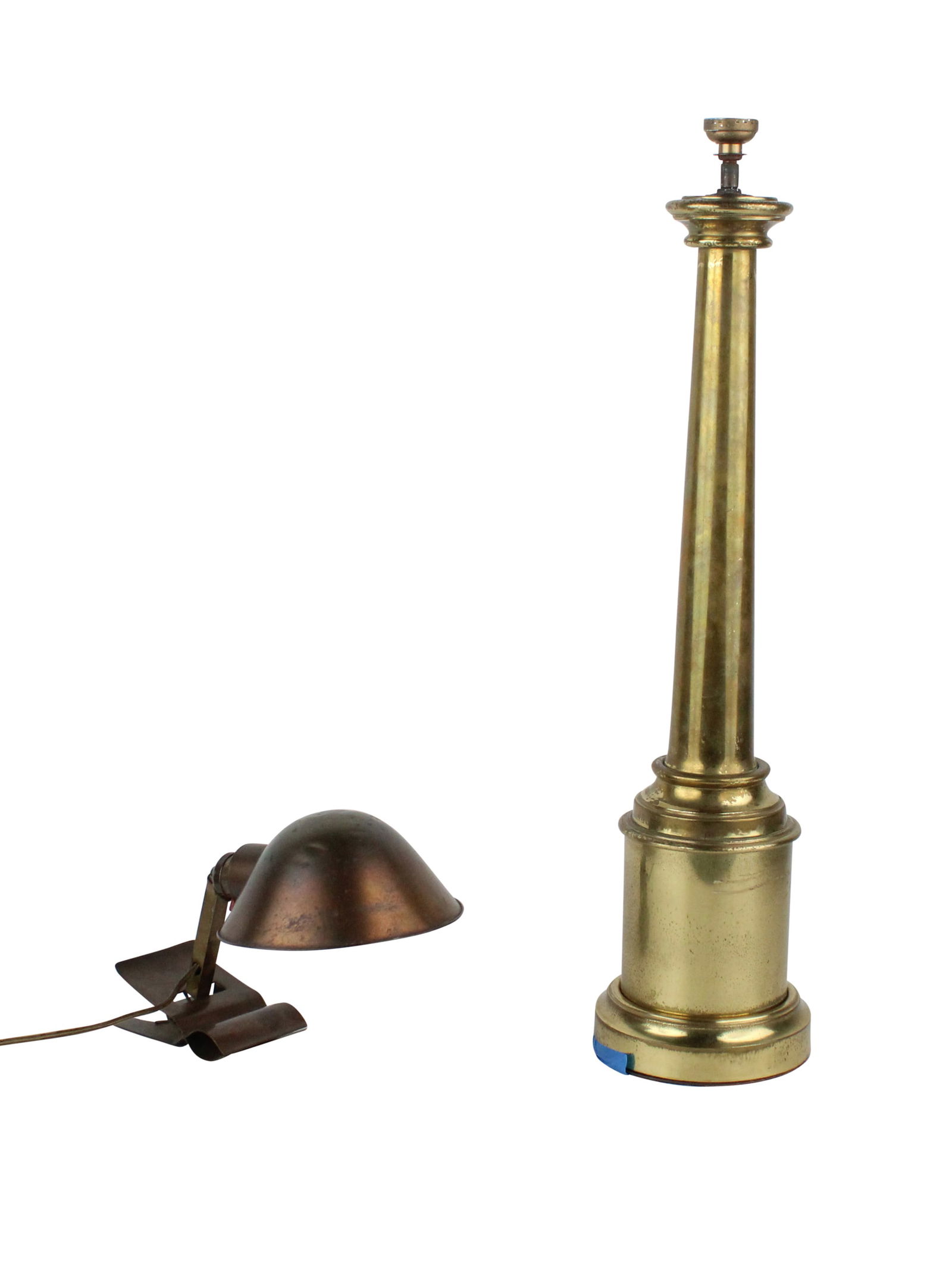 Brass Columnar Table Lamp (1 of 8)
