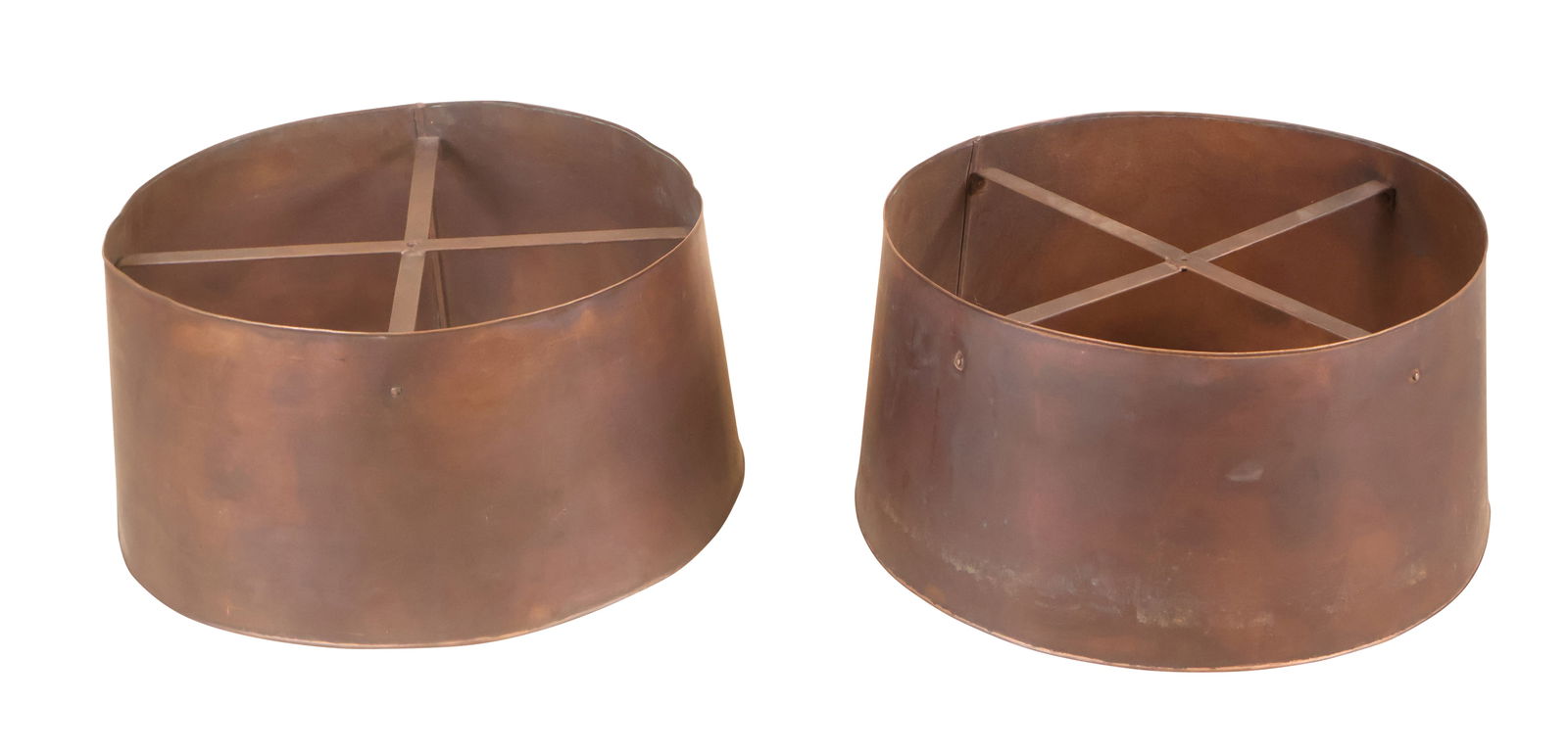 Two Patinated Metal Lampshades (1 of 7)