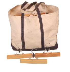 Large Group of Vintage Wooden Hangers