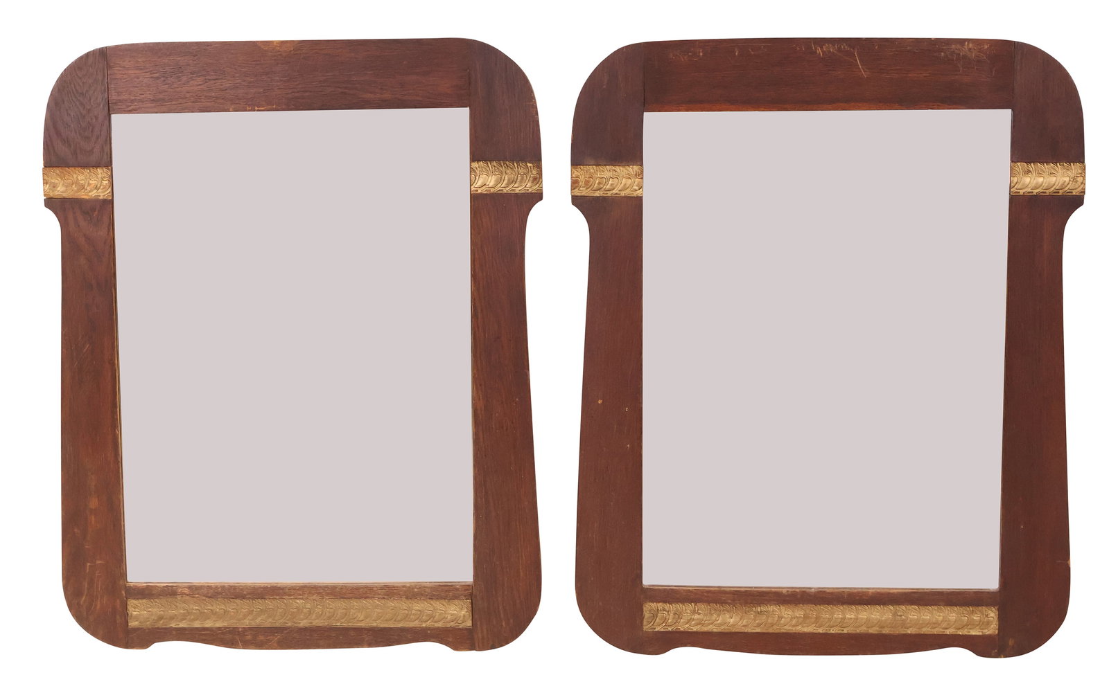 Pair of Parcel-Gilt and Oak Mirrors (1 of 8)