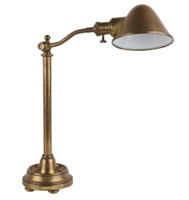 Ralph Lauren Antiques Brass Finish Swing Arm Table Lamp