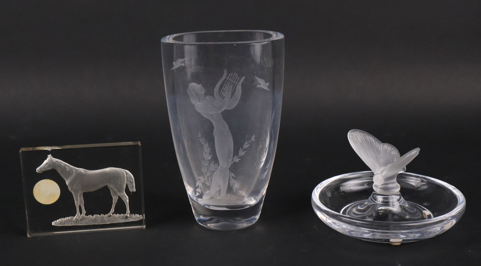 Sevres Crystal Butterfly Mounted Trinket Dish (1 of 12)