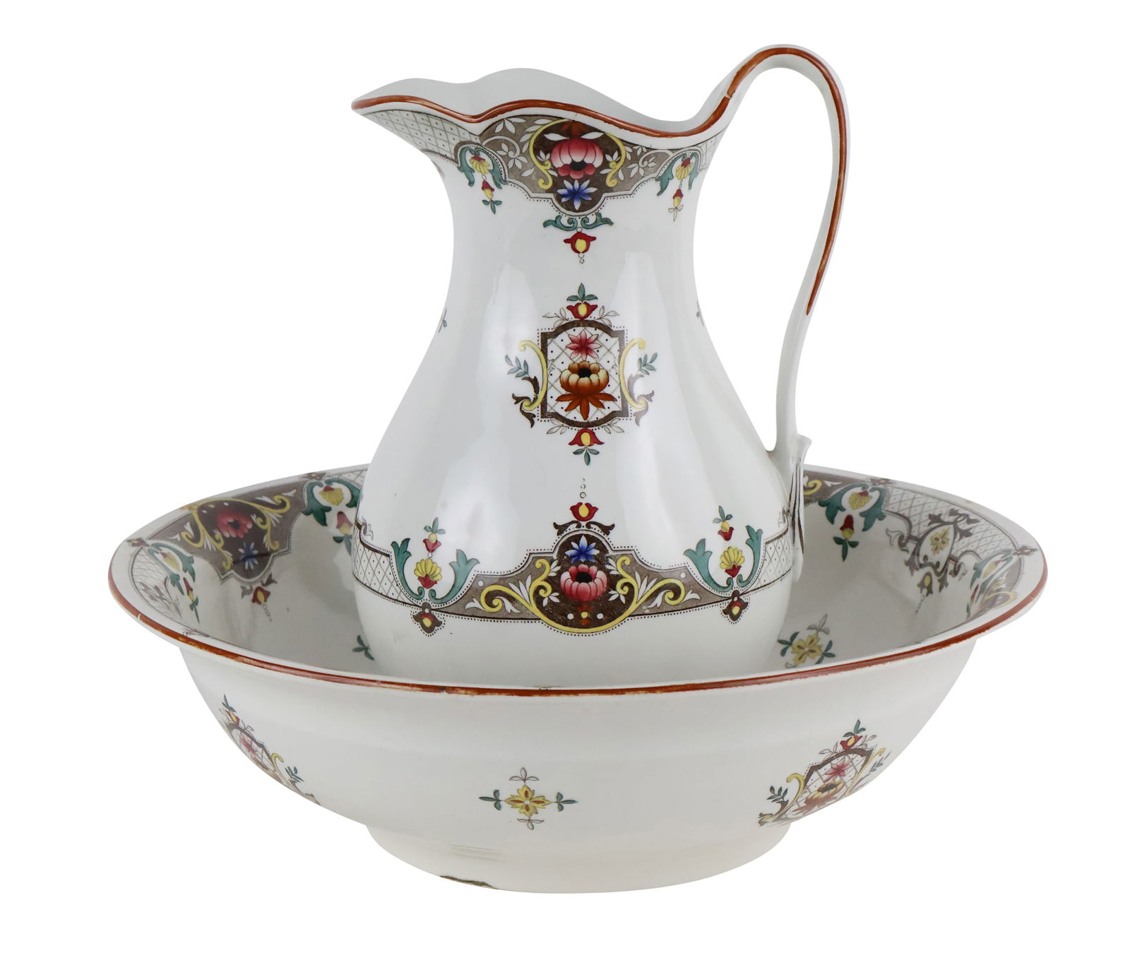 S. Hancock and Sons Coronaware Pitcher and Basin (1 of 13)