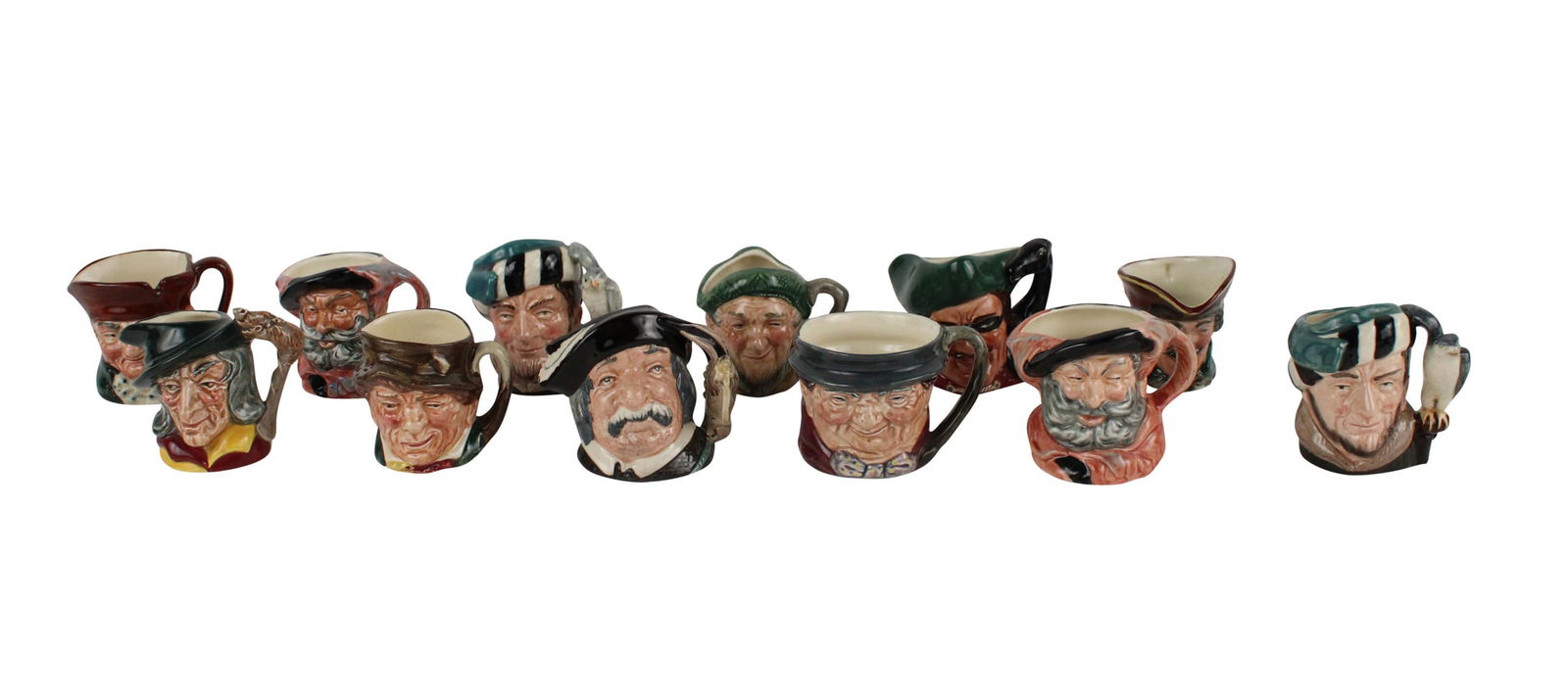 Twelve Royal Doulton Very Small Toby Jugs (1 of 17)