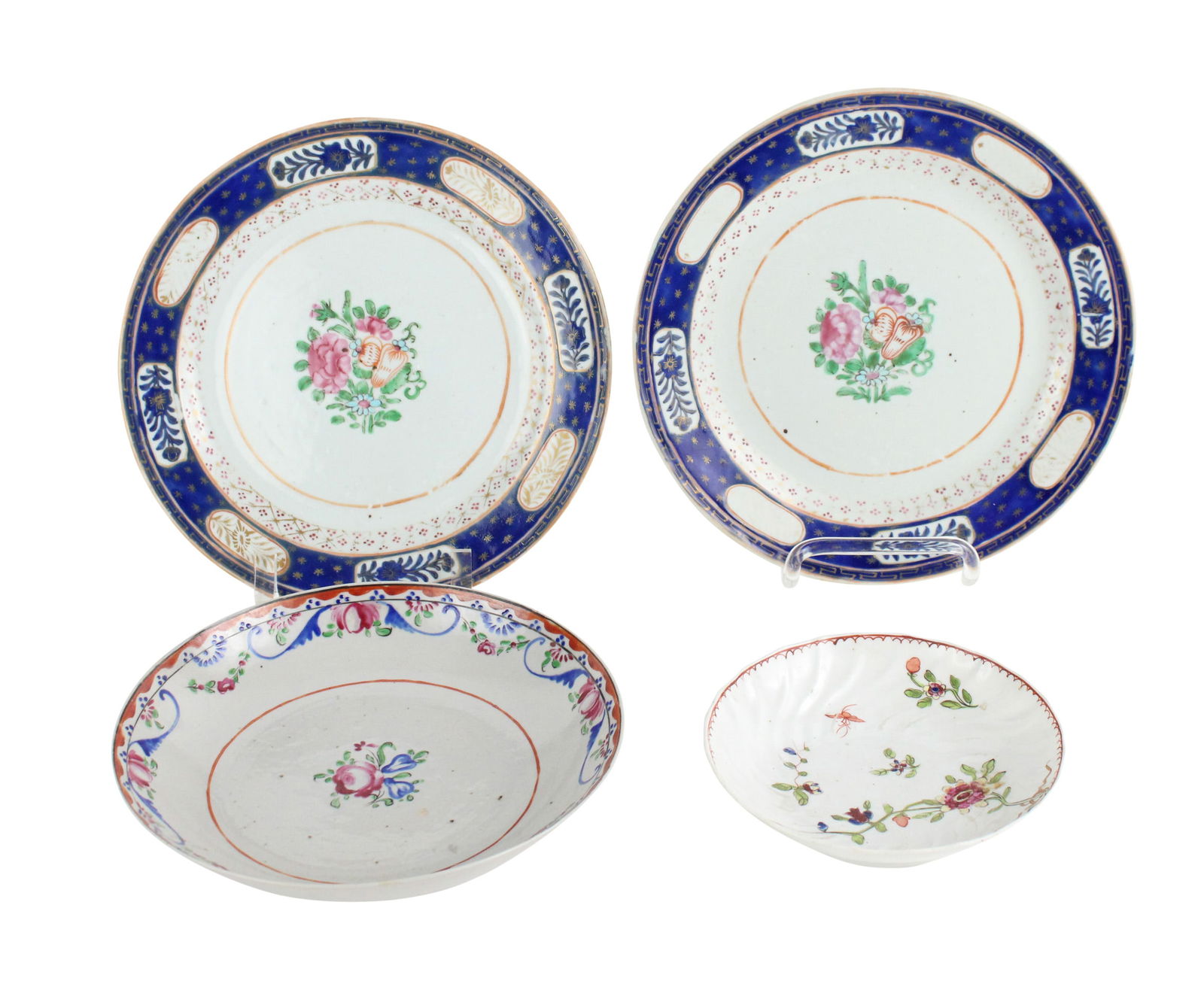 Four Chinese Export Porcelain Plates (1 of 15)