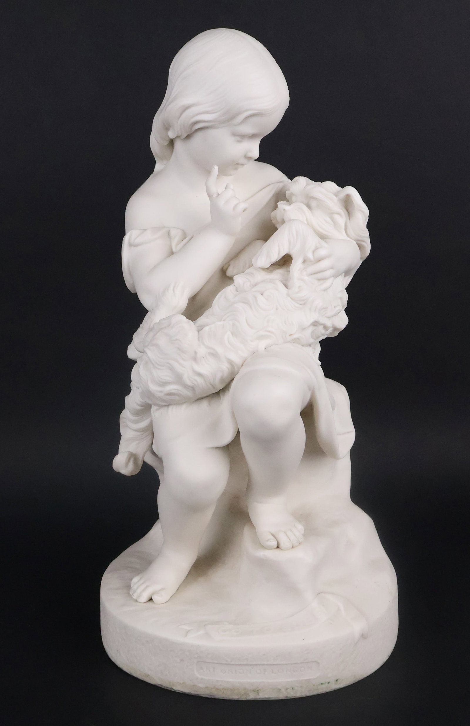 British Parian Sculpture, "Go to Sleep": British Parian Sculpture, "Go to Sleep" Art Union of London, c. 1877. After 1862 sculpture by J. Durham. Marked "Capeland - Copyright Reserved." Literature: For a similar example s