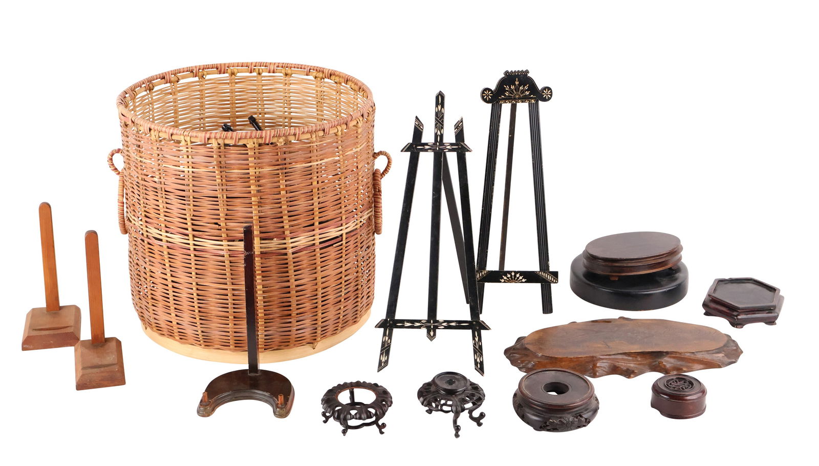 Group of Vintage Teak Stands and Easels (1 of 8)