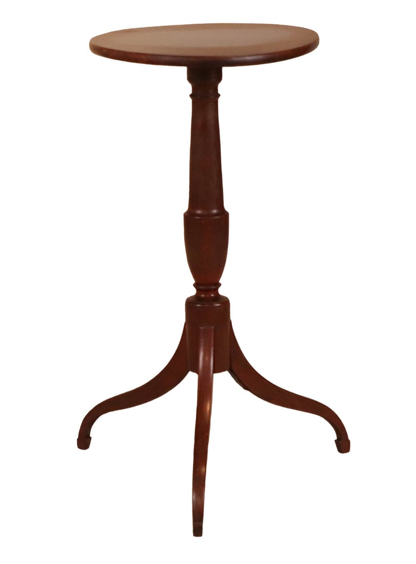 Federal Mahogany Oval Top Candlestand (1 of 11)