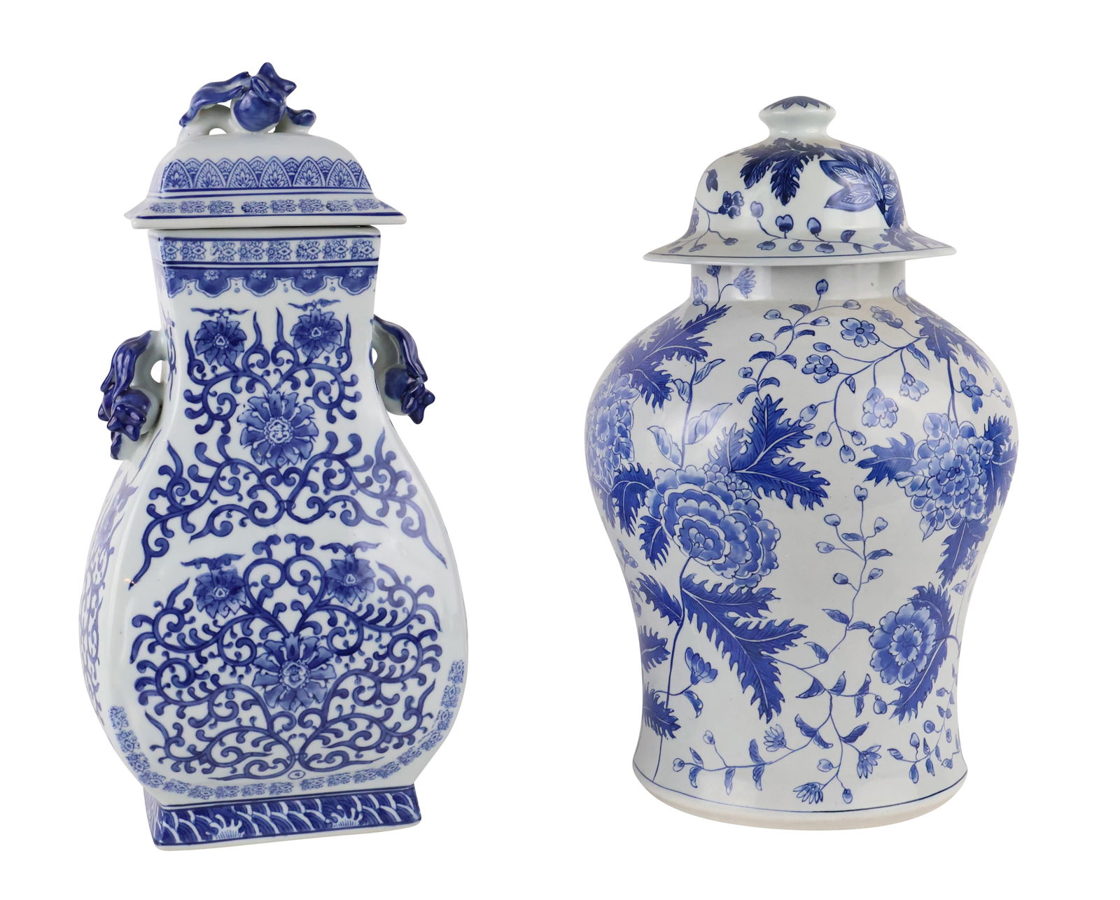 Two Blue and White Porcelain Covered Jars (1 of 13)