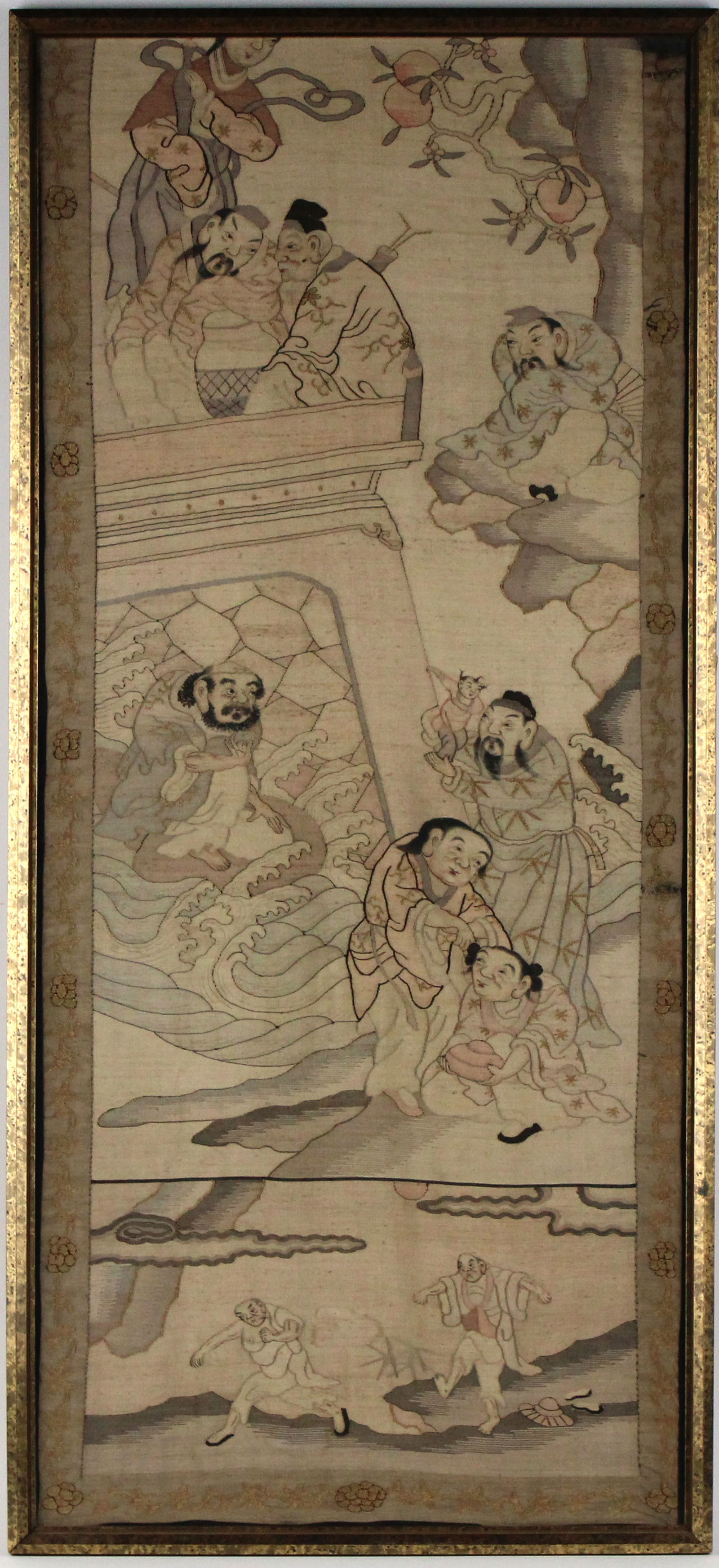 Chinese Printed and Embroidered Fabric Panel (1 of 5)