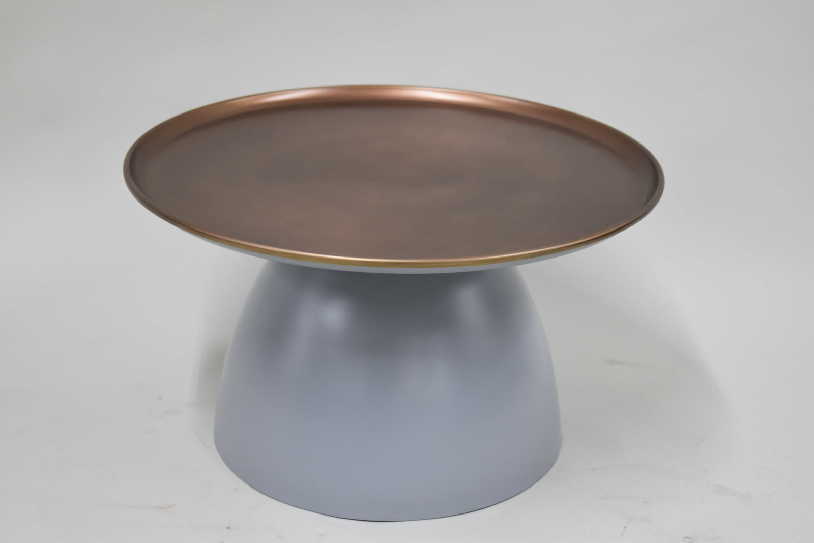 Dome Deco Modern Bronze Colored Occasional Table: Dome Deco Modern Bronze Colored Occasional Table Dome Deco Modern Bronze Colored Occasional Table. Measures 25" dia x 14" tall