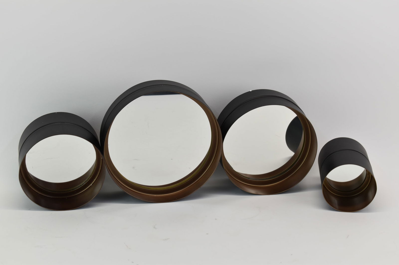 Three Boxes of Dome Deco Dark Bronze Modern Mirrors (1 of 5)